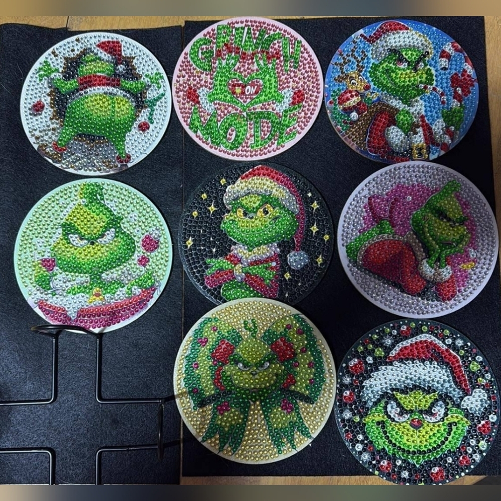 Handmade GRINCH Coasters NEW GREAT GIFT IDEA🎁